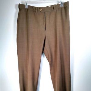 Men's Haggar Dress Pants Flat Front 36x30 Brown